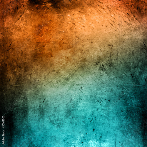 Naklejka - mata magnetyczna na lodówkę Blue & orange vintage background