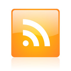 Aufkleber - rss orange square glossy web icon