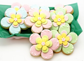 Galletas con forma de flores