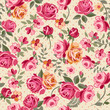 classic vector roses seamless background 