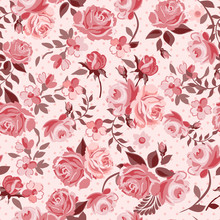 Classic Roses Seamless Background