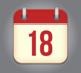 Vector calendar app icon