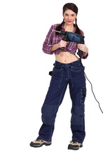 Woman With A Powerdrill