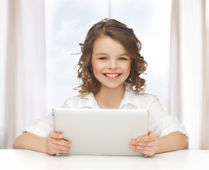 Sticker - girl with tablet pc