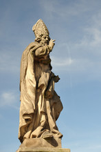 Saint Adalbert’s Statue On Charles Bridge In Prague