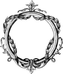 Wall Mural - vintage round frame