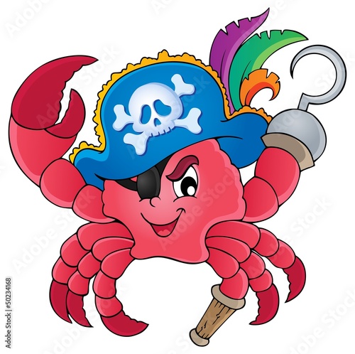 Naklejka na szafę Pirate crab theme image 1