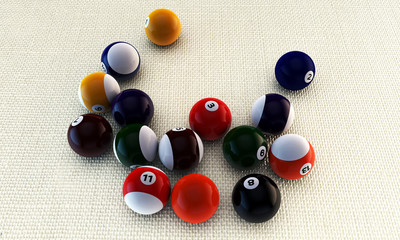 Wall Mural - pool balls