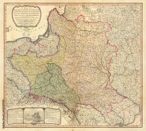 Fototapeta dla dzieci Poland old map