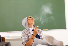 Teen Student Smoking
