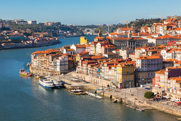 Sticker - Overview of Old Town of Porto, Portugal