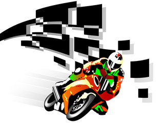 Wall Mural - motorcycle racer