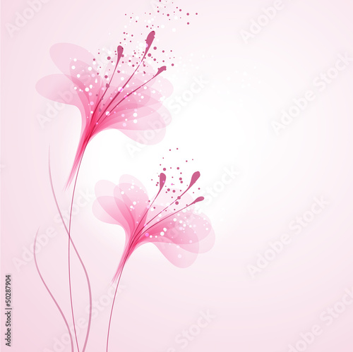 Tapeta ścienna na wymiar vector background with Flowers