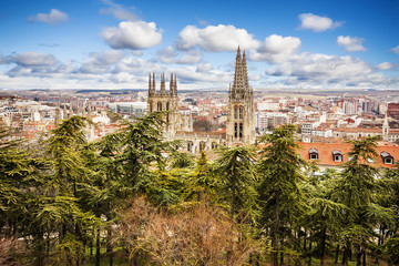 Wall Mural - Panoramic view of Burgos, Castilla y Leon, Spain