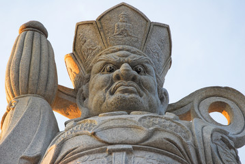 Poster - Temple guardian at Zizhulin.