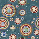 Vector Seamless Pattern of Colored Circles