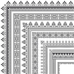 Ornamental corner border made of multiple frames