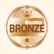 Bronze member badge with royal crown and one star