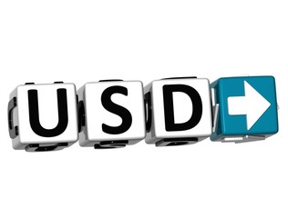 Poster - 3D United States Dollar Currency USD Button Click
