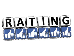 Poster - 3D Rating Button Click Here Block Text
