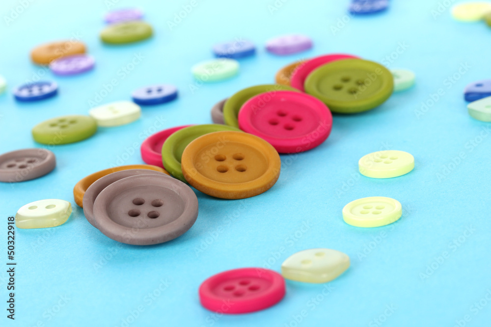 Bright color buttons on a blue background