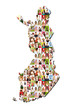 © Doreen Salcher - Portrait of a lot of people - map of finland