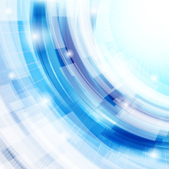 Poster - techno abstract blue background