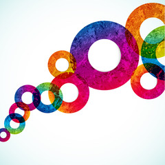 Aufkleber - abstract design circles background.