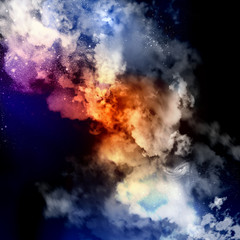 Wall Mural - Cosmic clouds of mist