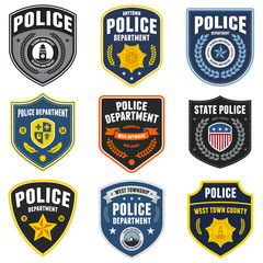 Wall Mural - police patches