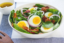 Bacon With Egg And Spinach Salad
