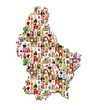 © Doreen Salcher - Portraits of a lot of people - map of luxembourg