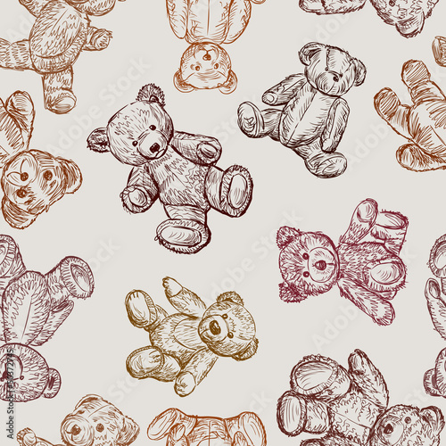 Fototapeta dla dzieci pattern with a teddy