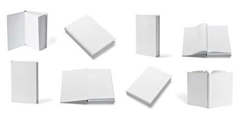 Canvas Print - book notebook textbook white blank paper template