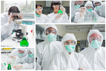 Poster - Collage of laboratory workers