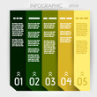 infographic five options notebook columns