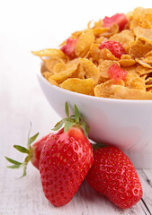 Poster - bowl of cornflakes and berries