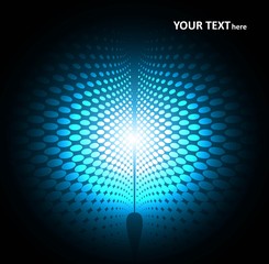 Wall Mural - abstract bright colorful blue fantastic halftone background illu