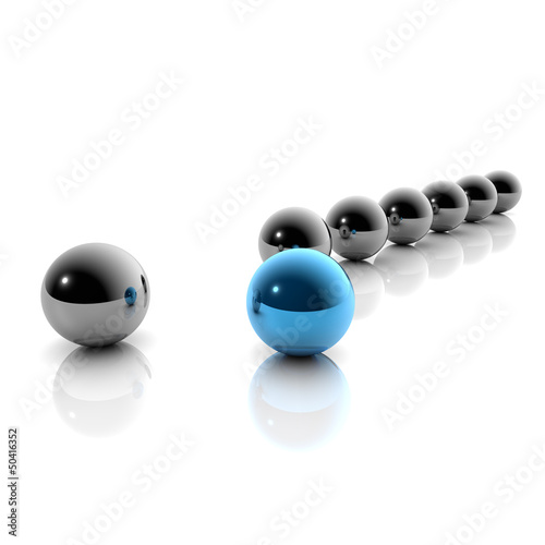 Fotografía Aus der Menge herausragen: 3D Grafik / 3D Illustration