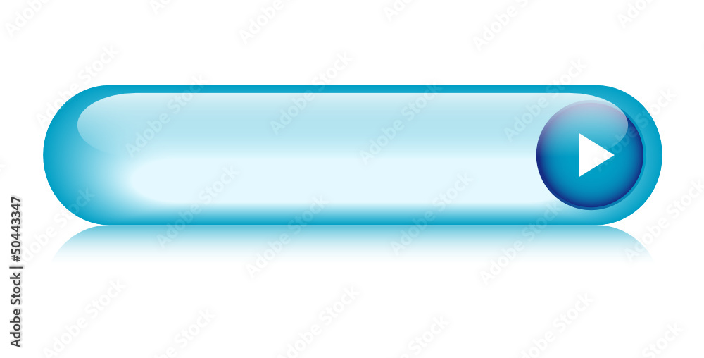Blue web button (rectangular arrow vector gel contact) Stock Vector ...