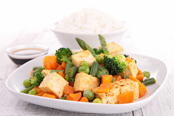 Poster - tofu and vegetables