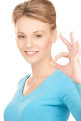 Poster - young woman showing ok sign