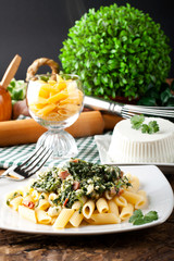 Wall Mural - Pasta with ricotta and spinach