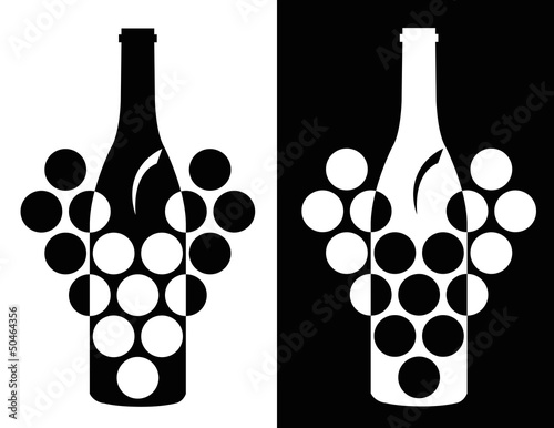 Naklejka na meble set of wine symbol