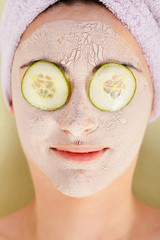 Poster - Relaxing At Spa With Facial Mask