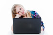 © korvin1979 - smart and beautiful girl working on a laptop