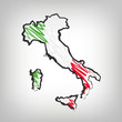 Italien Karte Zeichnung
