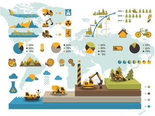 Wall Mural - colorful ecology elements,vector info graphics