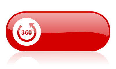 Poster - 360 degrees panorama red web glossy icon