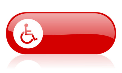 Poster - accessibility red web glossy icon
